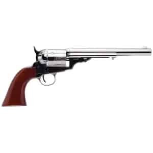 Cimarron 1872 Open Top Army revolver .45 Long Colt 7.5-inch nickel finish walnut grips
