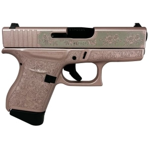 Glock 43 Custom 'Glock n Roses' 9mm Luger pistol with 3.4-inch barrel