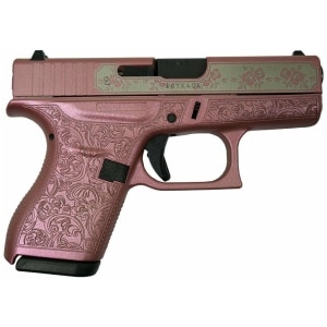 Glock 42 Custom Glock & Roses Medusa Pink subcompact handgun .380 ACP 3.2-inch barrel