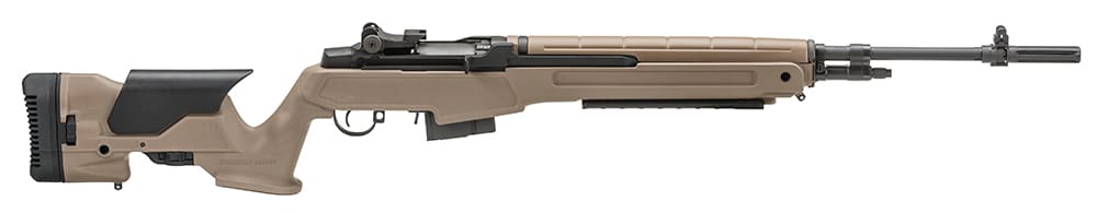 Springfield Armory M1A Loaded Precision .308 Win 22in FDE rifle, right-side view