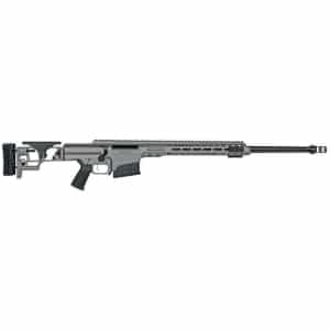 Barrett MRAD folding stock rifle .338 Norma Magnum 26 inch fluted barrel tungsten grey