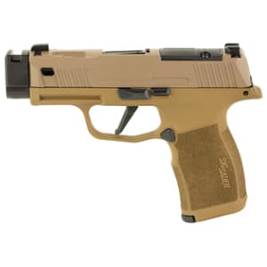 Sig Sauer P365X 9mm pistol Black/Tan with compensator and night sights