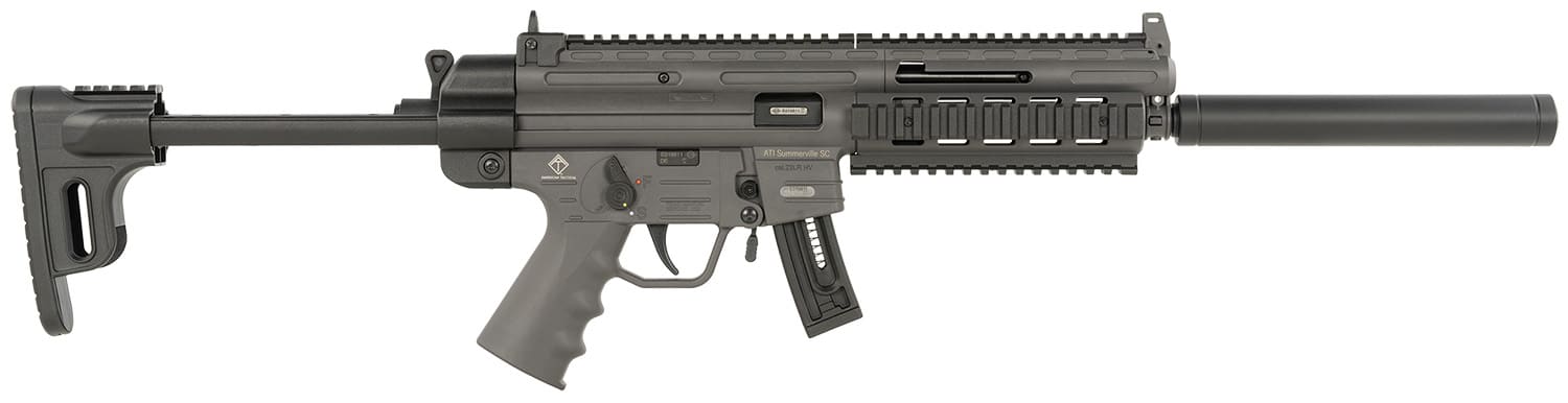 ATI GSG-16 Carbine .22 LR 16.25-inch Smoke Grey with M-LOK handguard and faux suppressor, 10-round