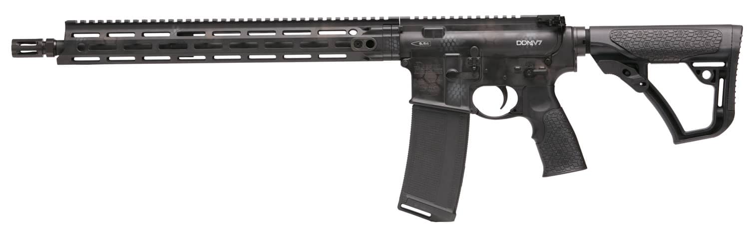 Daniel Defense 0212802267067 DDM4 V7 *CO Compliant 5.56x45mm NATO 16" No Magazine Rattlecan Cerakote 6 Position w/SoftTouch Overmolding Stock