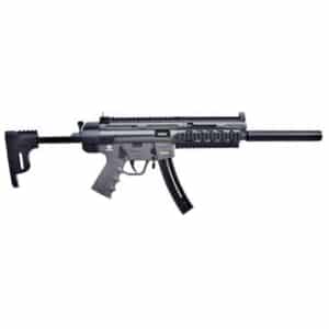 ATI GSG-16 .22 LR carbine smoke grey with collapsible stock and faux suppressor