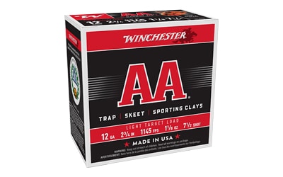 Winchester AA Light Target 12ga 2.75in 1-1/8oz #7.5 25rd box