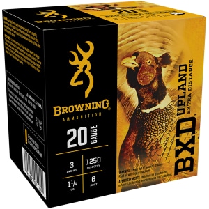Browning BXD Upland 20 Gauge 3-inch 1 1/4 oz #6 shot box