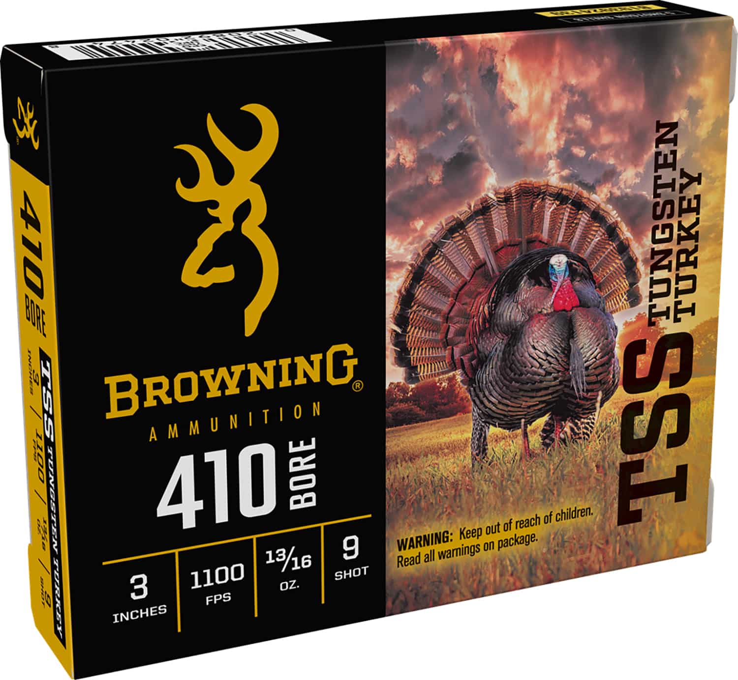 Browning TSS Tungsten Turkey .410 Bore 3-inch 13/16 oz #9 shot - 5 per box