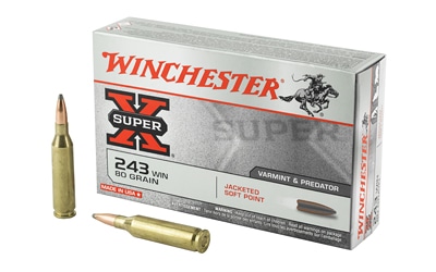 Winchester Super-X .243 Win 80 grain Jacketed Soft Point 20rd box