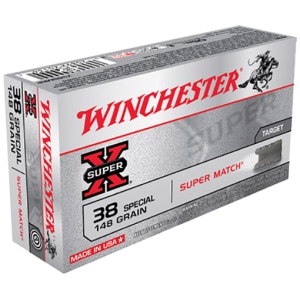Winchester Super-X .38 Special 148 gr lead semi-wadcutter 50 round box