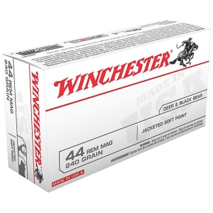 Winchester USA .44 Rem Mag 240gr Jacketed Soft Point ammunition 50-round box