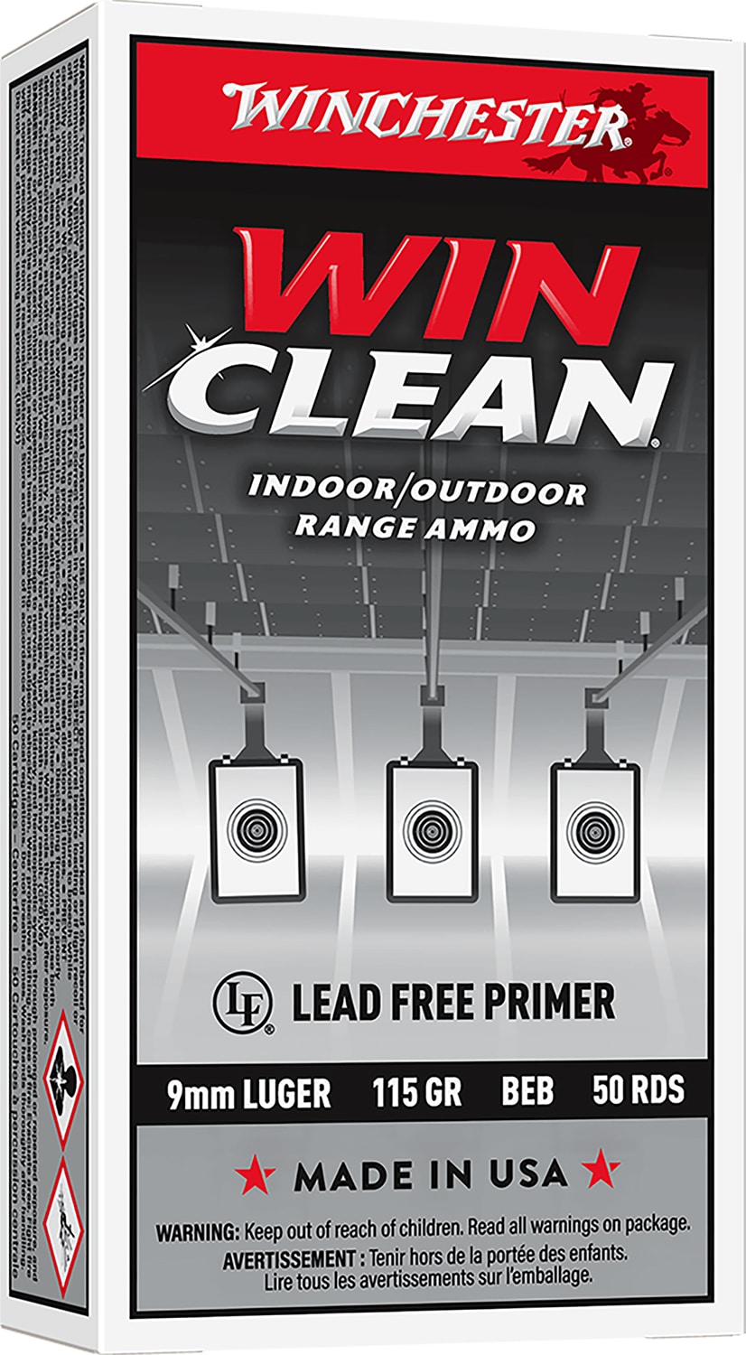 Winchester Super-X WinClean 9mm Luger 115gr ammunition 50rd box