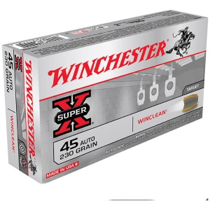 Winchester Super-X WinClean 45 Auto 230 gr 50 rd box ammunition