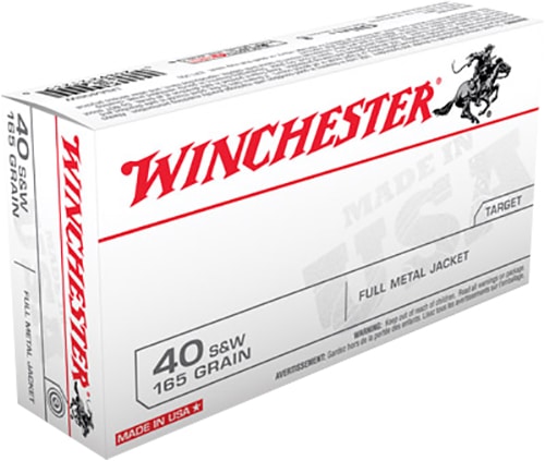 Winchester USA .40 S&W 165 gr FMJ 50 round box