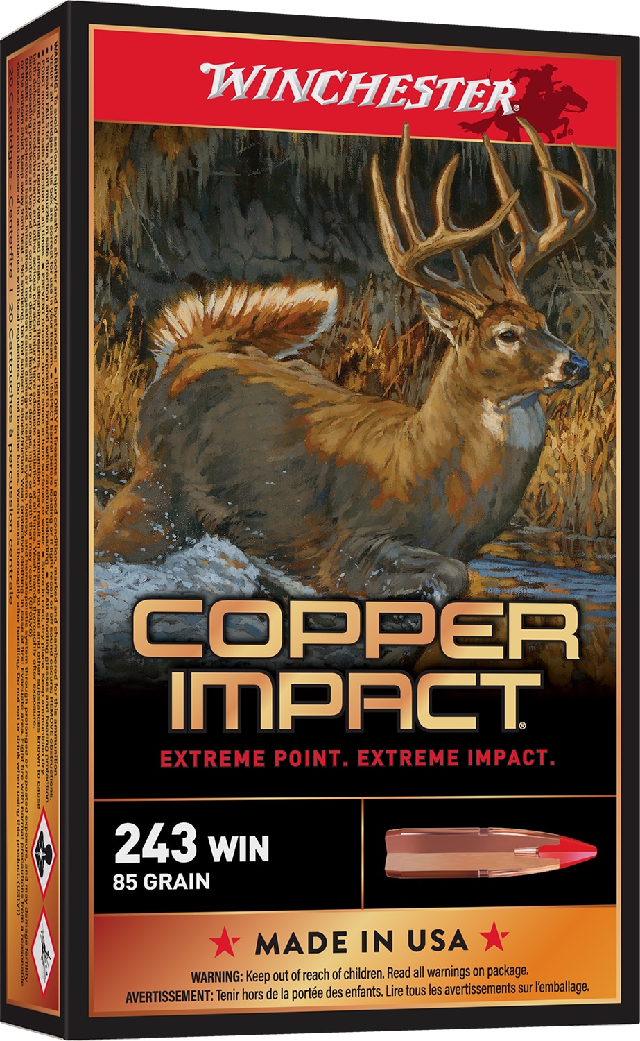 Winchester .243 Winchester 85gr Brass – 20rd