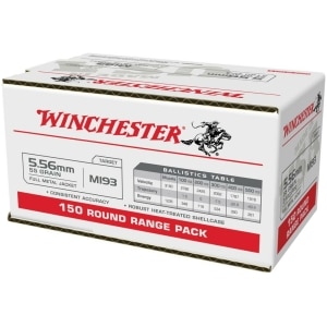 Winchester USA Lake City M193 5.56 NATO 55 gr FMJ 150 rd box