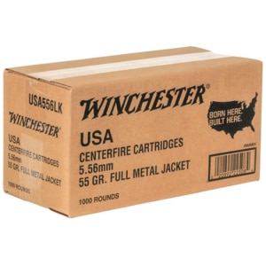 Winchester USA Lake City M193 5.56mm 55 gr FMJ 1000-round bulk box