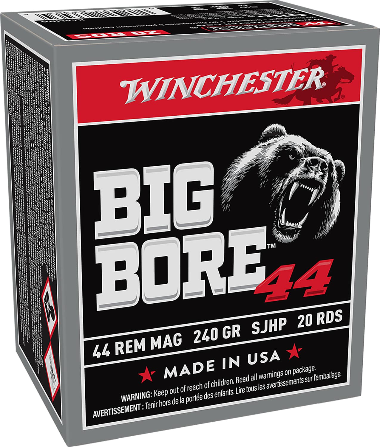 Winchester .44 Magnum 240gr Brass – 20rd