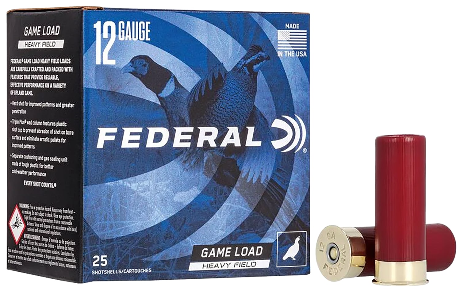 Federal Game-Shok Heavy Field 12ga 2.75in 1 1/4oz #4 shot 25rd box