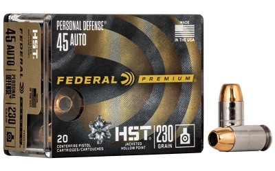 Federal .45 ACP 230gr HST Brass – 20rd