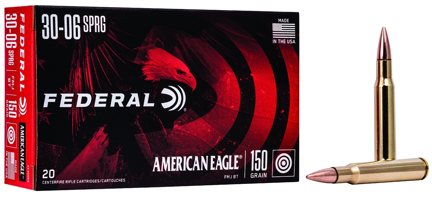 Federal .30-06 Springfield 150gr FMJ Brass – 20rd