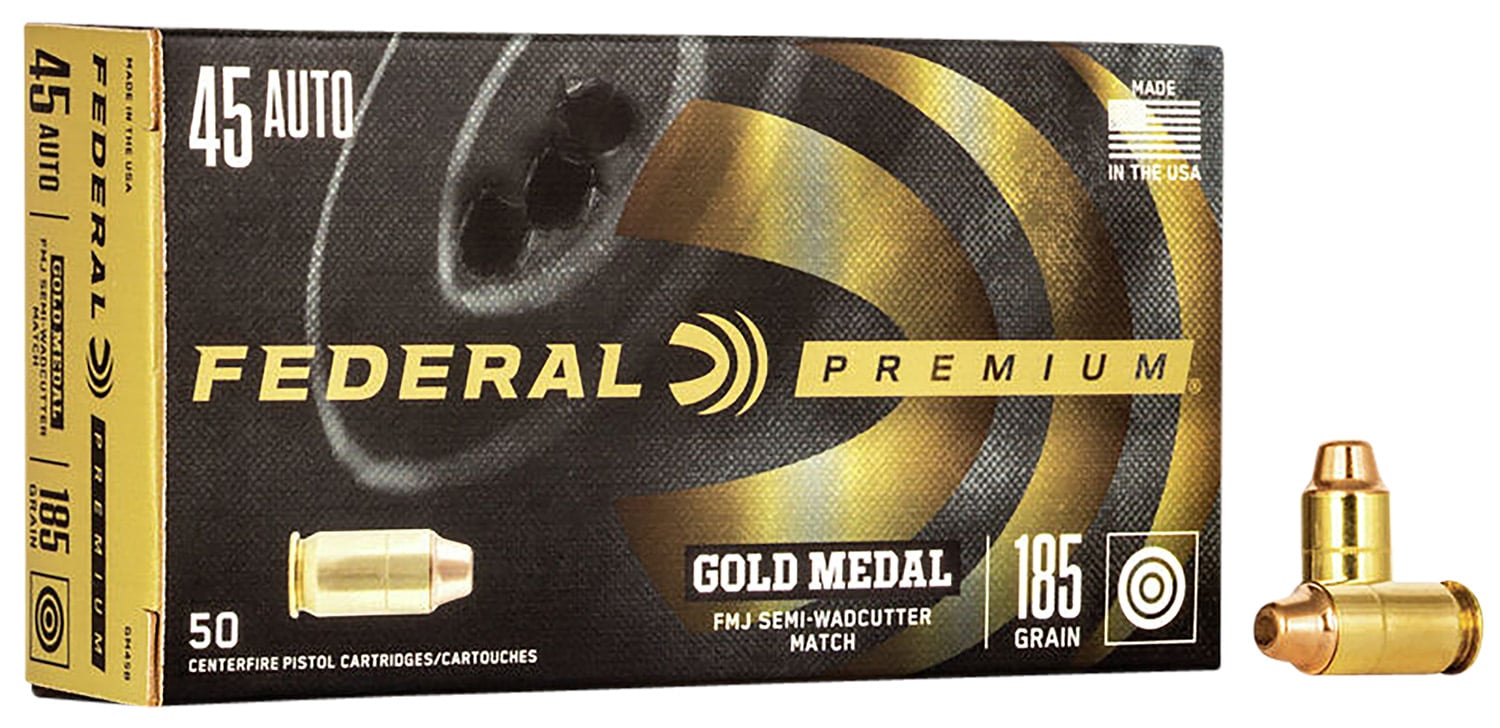 Federal .45 ACP 185gr FMJ Brass – 50rd