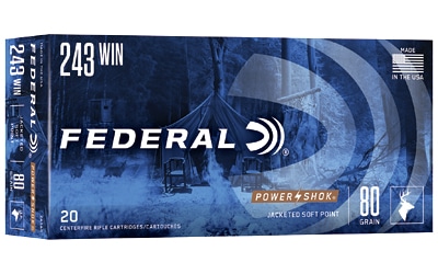 Federal .243 Winchester 80gr SP Brass – 20rd
