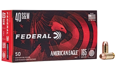 Federal .40 S&W 165gr FMJ Brass – 50rd
