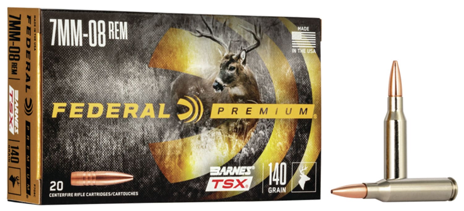 Federal 7mm-08 Remington 140gr TSX Brass – 20rd