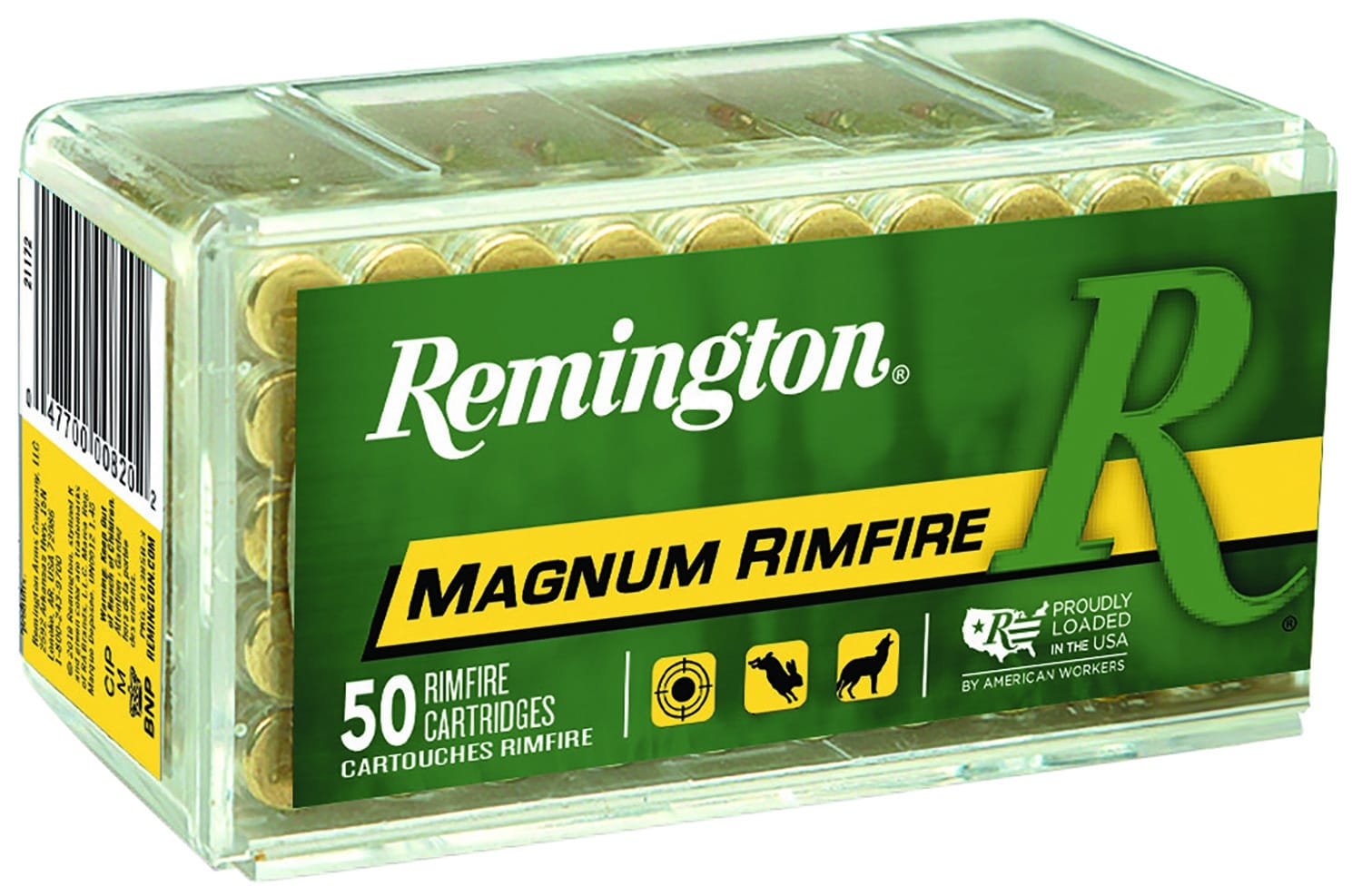 Remington .22 WMR 40gr JHP Brass – 50rd
