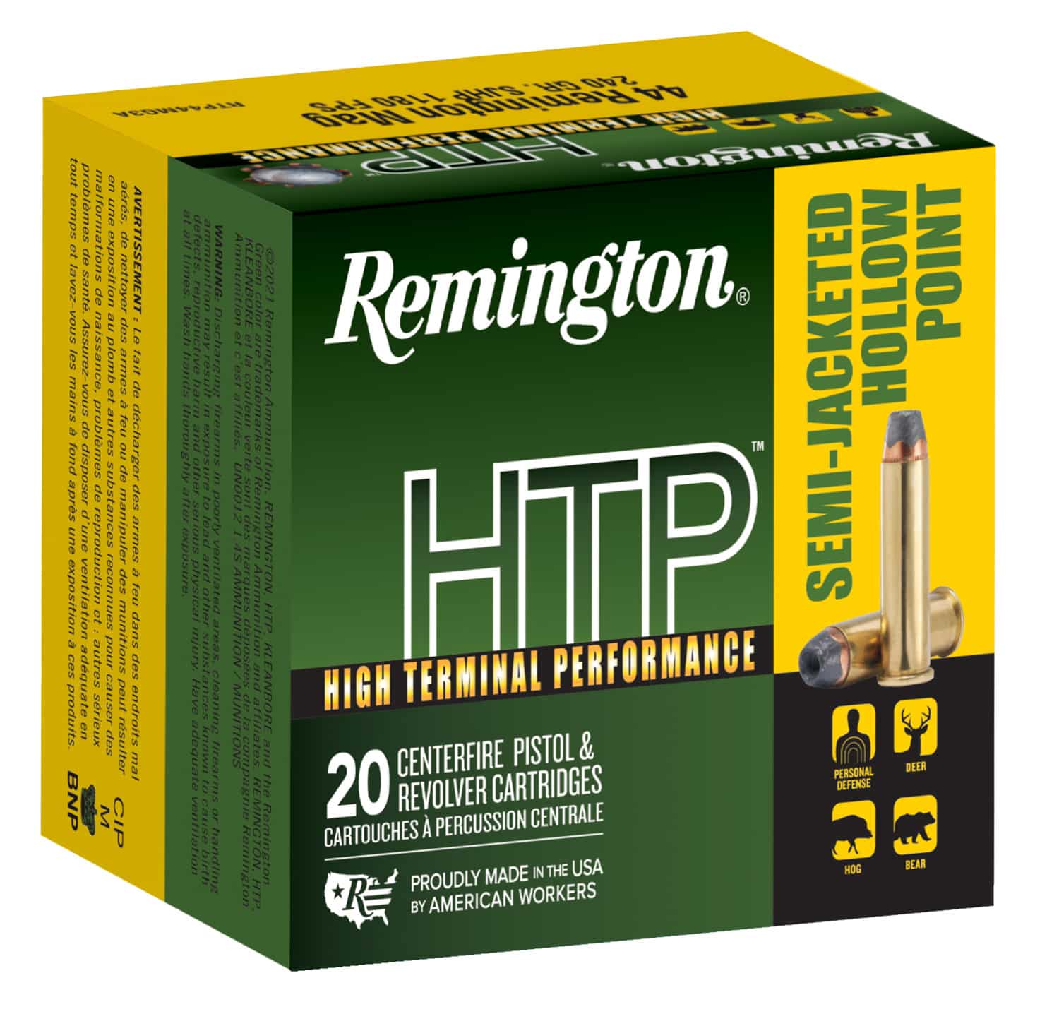 Remington .44 Magnum 240gr Brass – 20rd