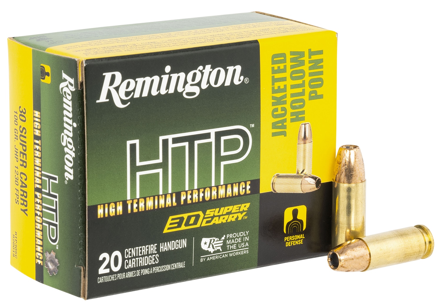 Remington .30 Super Carry 100gr JHP Brass – 20rd