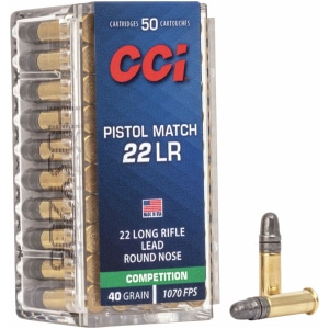 CCI Pistol Match .22 LR 40 gr LRN 50 rd box product image