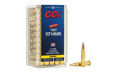 CCI .17 HMR 17 grain TNT jacketed hollow point 50 round box