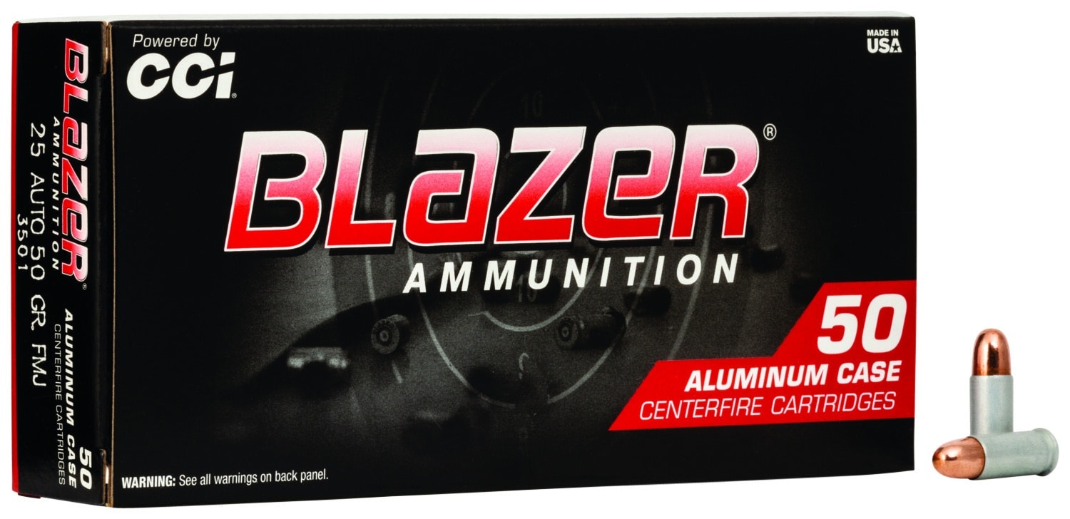 Blazer .25 ACP 50gr TMJ Aluminum – 50rd