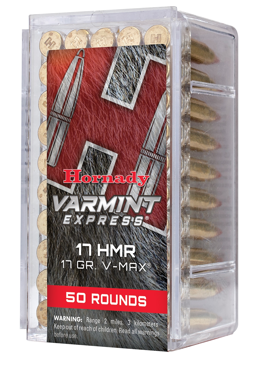 Hornady .17 HMR 17gr V-MAX Brass – 50rd