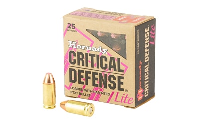 Hornady 9mm Luger 100gr CRITICAL DEFENSE Brass – 25rd