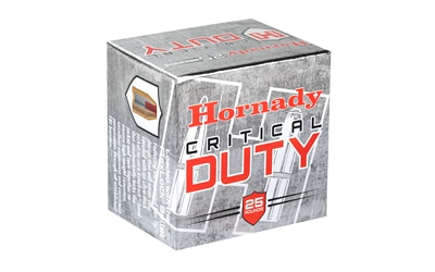 Hornady Critical Duty .357 Magnum FlexLock ammunition box with nickel-plated cases