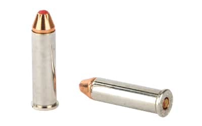 Hornady Critical Duty .357 Magnum FlexLock ammunition box with nickel-plated cases