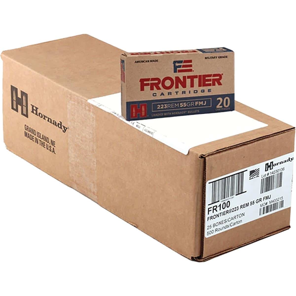 hornady .223 Remington 55gr FMJ – 500rd