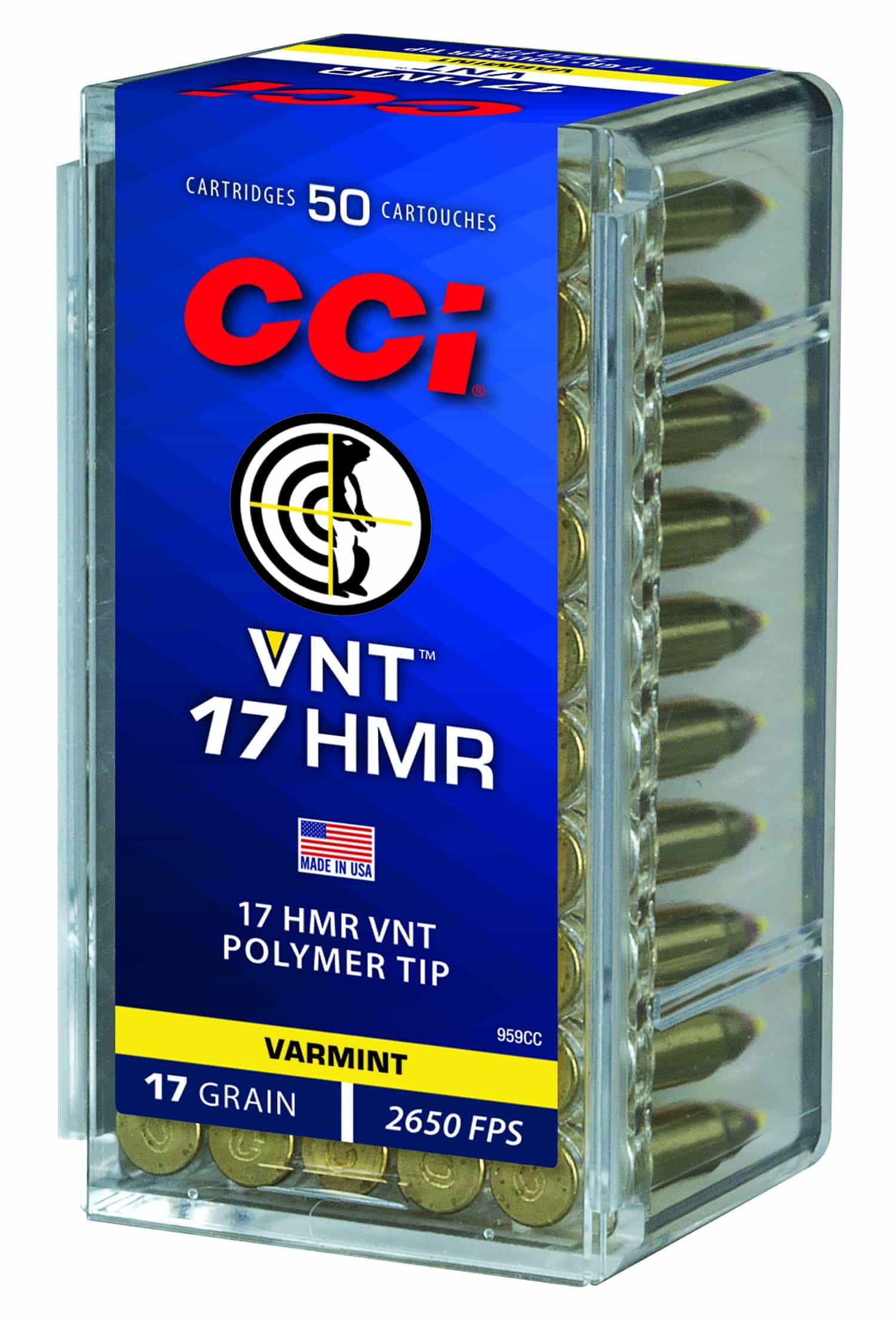 Cci .17 HMR 17gr Brass – 50rd