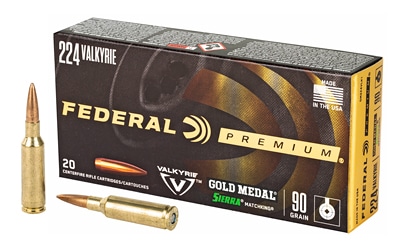 Federal .224 Valkyrie 90gr MATCHKING Brass – 20rd