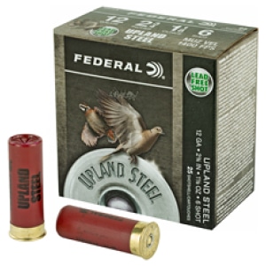 Federal Upland Steel 12ga 2-3/4in 1-1/8oz #6 shot 25rd box