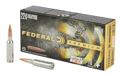 Federal .224 Valkyrie 78gr TSX Brass – 20rd