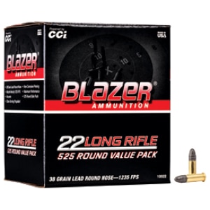 CCI Blazer .22 LR 38 gr LRN ammunition 525-round box