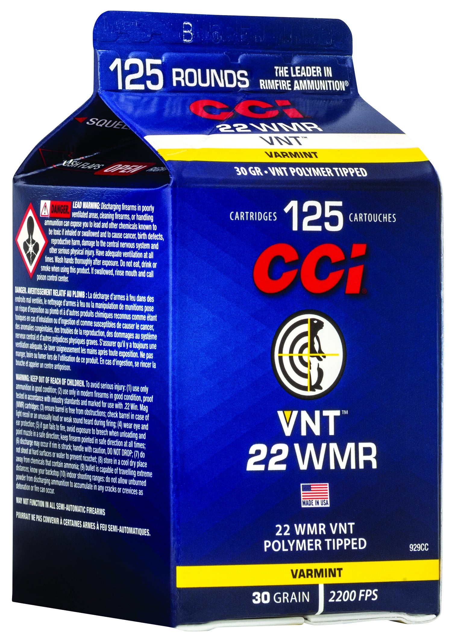 Cci .22 WMR 30gr Brass – 125rd