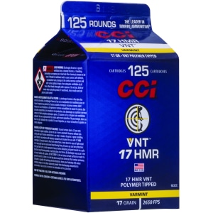 CCI 17 HMR 17gr VNT Varmint Tipped 125rd box product image