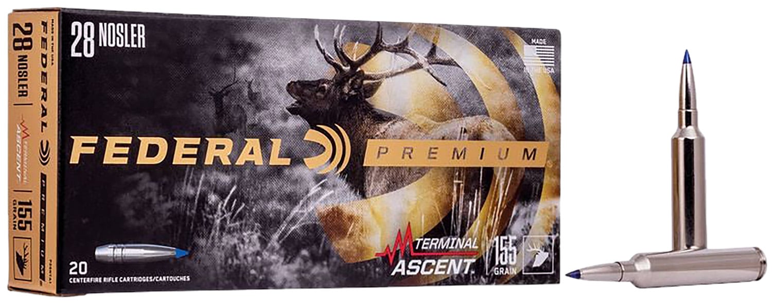 Federal 28 Nosler 155gr BONDED Brass – 20rd