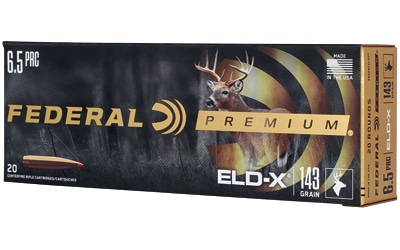 Federal 6.5 PRC 143gr ELD-X Brass – 20rd