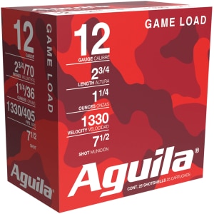 Aguila 12 gauge 2.75in #7.5 1 1/4 oz shotgun shells 25 round box